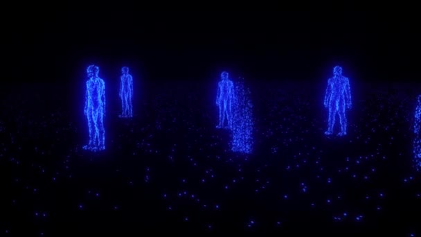 Équipe informatique des personnes binaires données rougeoyantes 0 1 4K 