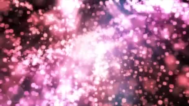 Sprankelende licht vonken bubbels intreepupil Dof bokeh abstracte achtergrond 4k — Stockvideo