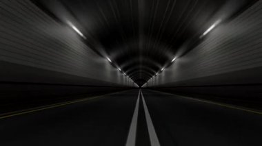 Tünel yol hızlı sonsuz sorunsuz döngü 4 k sürüş