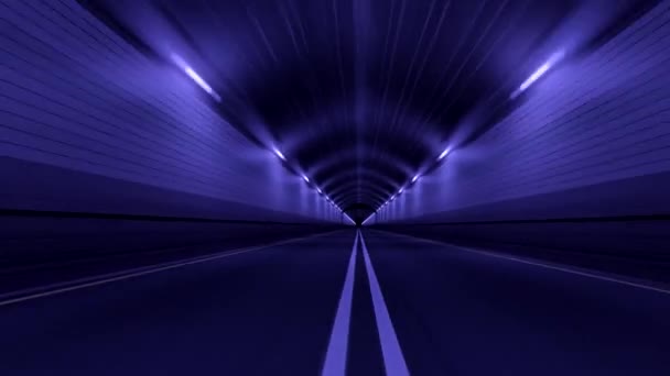 Tunnel Road Driving Fast Endless Seamless Loop 4K — Stock Video