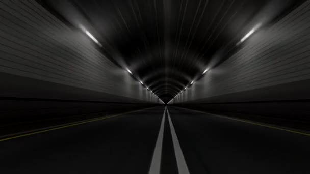 Tunel drogowy jazdy szybko niekończące się Płynna pętla 4k — Wideo stockowe