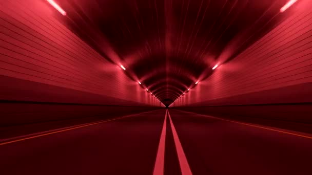 Tunnel Road rijden snel eindeloze naadloze loops 4k — Stockvideo