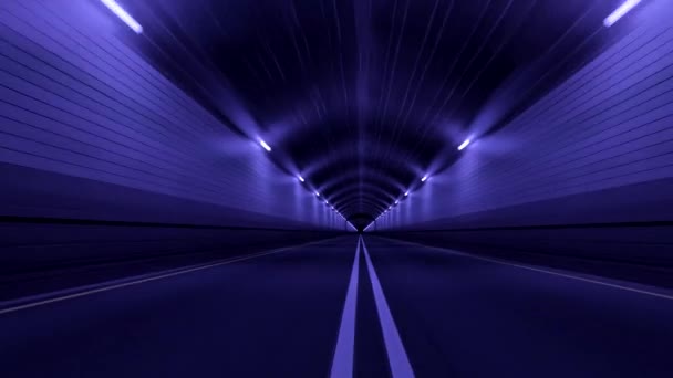 Silniční tunel jízda rychle nekonečné bezešvé smyčka 4k — Stock video