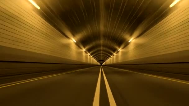 Camino del túnel que conduce el lazo sin costura interminable rápido 4K — Vídeos de Stock