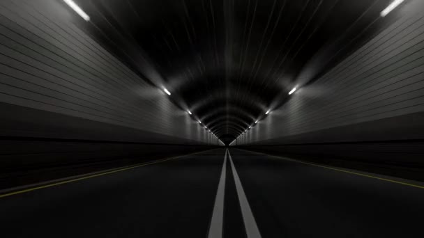 Tunnelstraße mit schneller Endlosschleife 4k — Stockvideo