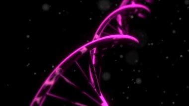 Dna RNA çift sarmal yavaş izleme atış closeup derinlik-in tarla 4 k iplik