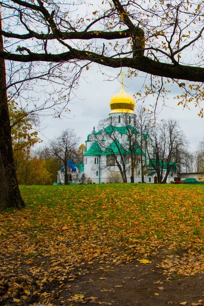 Puszkina, Saint-Petersburg, Federacja Rosyjska. Cerkiew Feodorovsky władców katedry w Siele — Zdjęcie stockowe