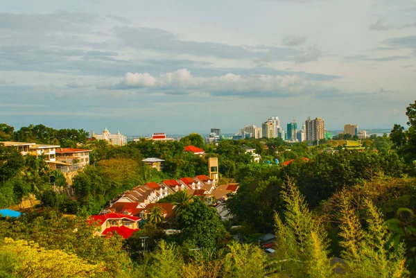 Widok z góry miasta Cebu, Filipiny. — Zdjęcie stockowe