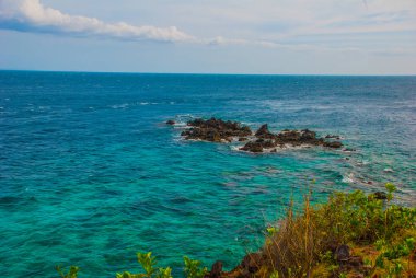 Güzel deniz. Apo, Filipinler, üstten görünüm.