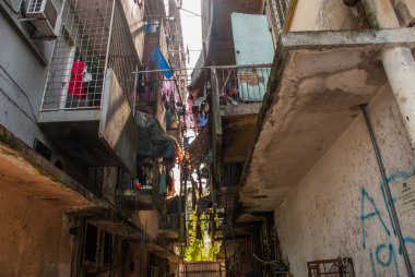 Fakir ve yoksul bölgesi. Bir Kota Kinabalu, Sabah, Malezya.