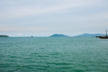 Limanda adadan görünümü. Bir Kota Kinabalu, Sabah, Malezya.