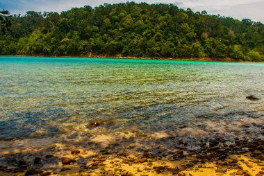 Güzel manzara, sapı Adası görünümünden deniz ve Gaia ada manzaralı.