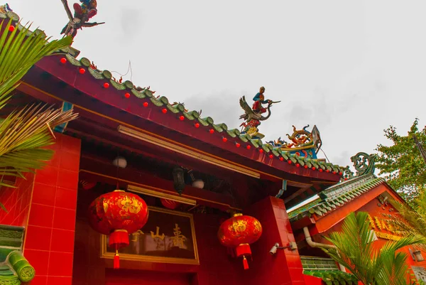 Templo Chino Tua Pek Kong en Chinatown. Kuching, Sarawak. Malasia. Borneo. — Foto de Stock