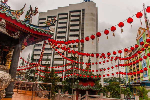 Tua Pek Κονγκ κινεζική ναός στην Chinatown. Κουτσίνγκ, Sarawak. Μαλαισία. Βόρνεο — Φωτογραφία Αρχείου