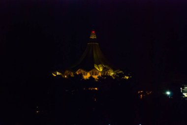 Dewan Undangan Negeri Sarawak. Sarawak State Legislative Assembly in Kuching, Sarawak, Malaysia. Night.