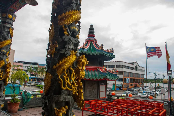 Tua Pek Kong Chinese Temple. Bintulu city, Borneo, Sarawak, Malaysia — 图库照片