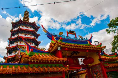 Tua pek Kong Temple Sibu şehir güzel Çin Tapınağı, Sarawak, Malezya, Borneo