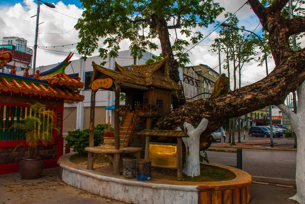 Tua pek Kong Temple Sibu şehir güzel Çin Tapınağı, Sarawak, Malezya, Borneo