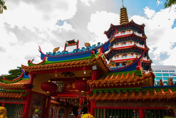 Tua PEK Kong Rozciągacz piękna Chińska Świątynia miasta Sibu, Sarawak, Malezja, Borneo — Zdjęcie stockowe