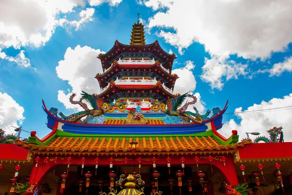 투 아 펙 콩 사원 시 부 시티의 아름 다운 중국 사원, 사라왁, 말레이시아, 보르네오 — 스톡 사진
