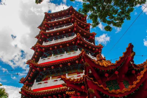 Ο ναός της πόλης Τούμα-Κονγκ, ο όμορφος Κινέζος ναός της πόλης Σιμπού, το Σαραβάκ, η Μαλαισία, το Βόρνεο — Φωτογραφία Αρχείου