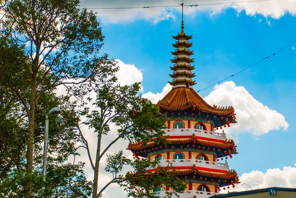 トゥア Pek 香港寺院、サラワク州のシブ市の美しい中国の寺院、マレーシア、ボルネオ — ストック写真