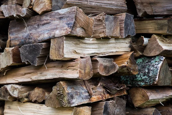 Kış için yakacak odun hazırlanması. yakacak odun arka plan. Yakacak odun yığını.