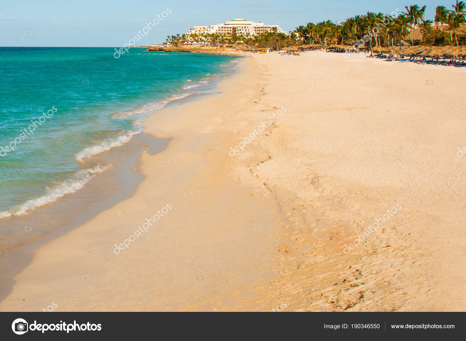 Paradise Tropical Beach On Varadero Caribs Cuba Stock