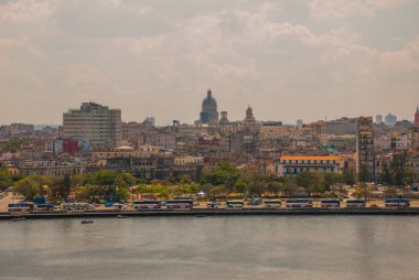 Şehir: Fortaleza de manzaralı San Carlos de La Cabana manzara. Küba. Havana