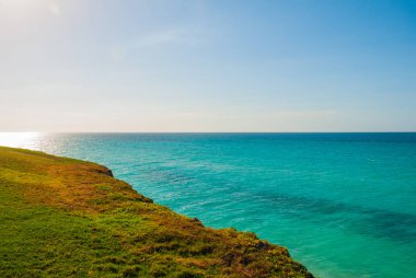 Tepeden güzel turkuaz denizin görüntüleyin. Küba. Varadero