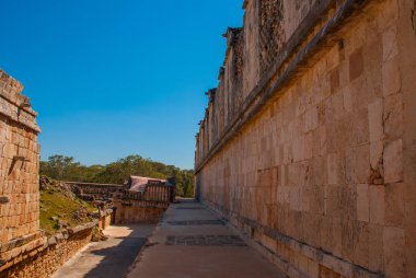 Uxmal, bir Antik Maya kalıntıları. Maya kültürünün en önemli arkeolojik sitelerinden birini. Yucatan, Meksika