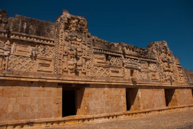 Uxmal, bir Antik Maya kalıntıları. Maya kültürünün en önemli arkeolojik sitelerinden birini. Yucatan, Meksika