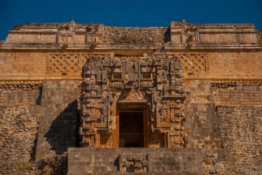 Uxmal, bir Antik Maya kalıntıları. Maya kültürünün en önemli arkeolojik sitelerinden birini. Yucatan, Meksika