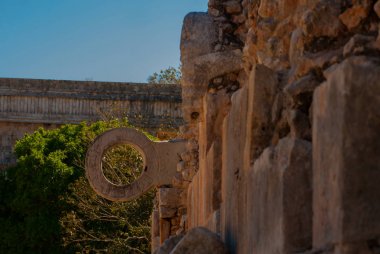 Uxmal, bir Antik Maya kalıntıları. Maya kültürünün en önemli arkeolojik sitelerinden birini. Yucatan, Meksika