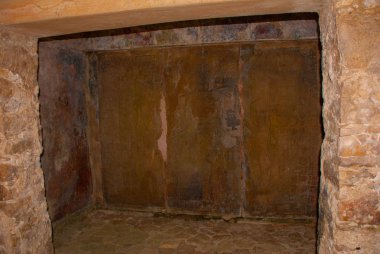 Palenque, Chiapas, Meksika. Antik Maya tapınak kalıntıları ile kabartma oyulmuş.