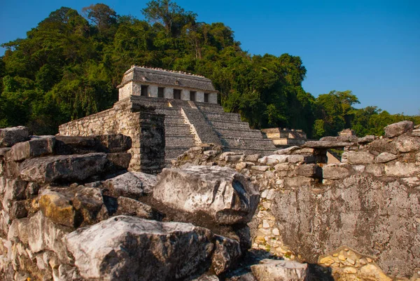 Ruinas de Palenque, ciudad maya en Chiapas, México — Foto de Stock
