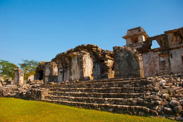 Palenque, Chiapas, México: El Palacio, una de las ruinas mayas en Palenque . — Foto de Stock