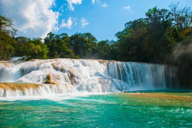 Cascadas de Agua Azul waterfalls. Agua Azul. Yucatan. Mexico