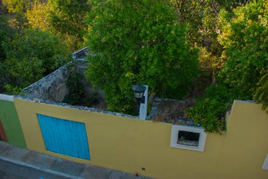 Campeche, Meksika: Yalancılıktan burada duvarlar ve ev binasının üst görünümden. San Francisco de Campeche.