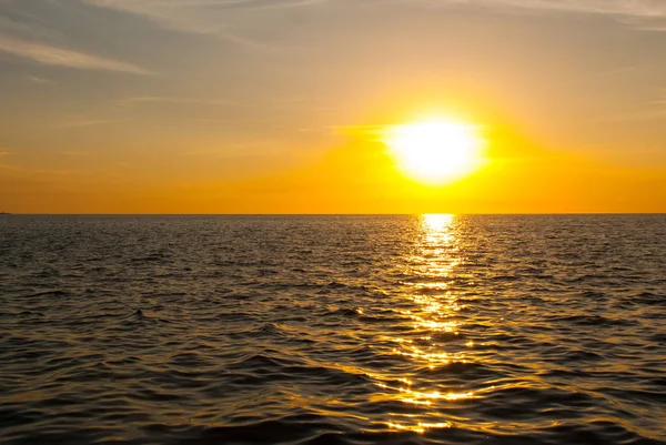 Le Malécon de Campeche. Côte du Golfe au coucher du soleil San Francisco de Campeche, Mexique . — Photo