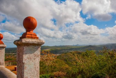 Cuba. Holguin: Landscape with views of the city Holguin from Hill of the Cross. clipart