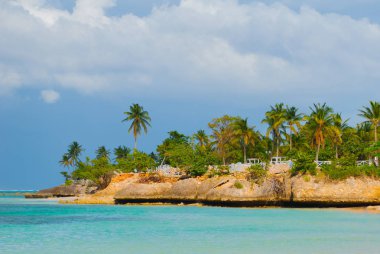 Küba, Holguin: Beach Guardalavaca - orta Karayip Denizi ve Sahili.
