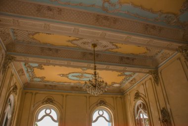 Sarayın iç. Cienfuegos, Cuba. Palacio Ferrer Jose Marti Park, kültür Benjamin Duarte evi