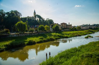 Sighisoara, Romanya: Şehrin ve nehrin güzel manzarası