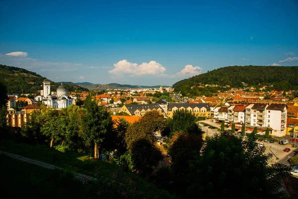 Sighisoara, Romania: view of the orthodox cathedral of saint treime — Stock Photo, Image