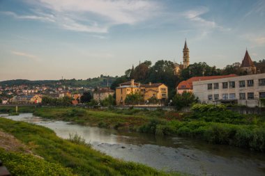 Sighisoara, Romanya: Ortaçağ Sighisoara kenti, Transilvanya ve Romanya 'nın panoramik manzarası