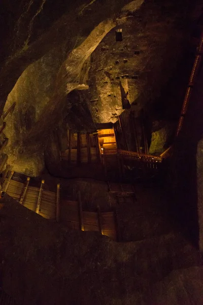 WIELICZKA, POLONIA: miniera di sale di Wieliczka, patrimonio mondiale dell'UNESCO nella città di Wieliczka, Polonia meridionale — Foto Stock