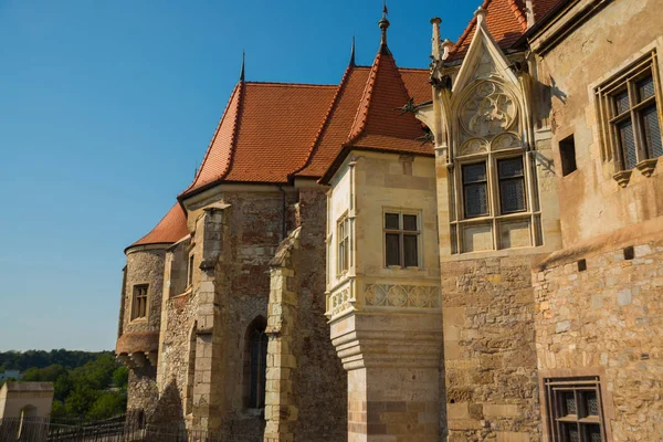 Terkenal di Eropa, Kastil Corvin atau Kastil Hunyadi di Hunedoara — Stok Foto