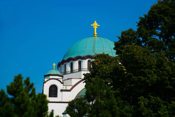 Βελιγράδι, Σερβία: Όμορφος καθεδρικός ναός του Αγίου Σάββα στο Βελιγράδι — Φωτογραφία Αρχείου