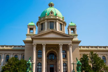 Belgrad, Sırbistan: Dom Narodne Skupstine. Sırbistan Ulusal Meclisi Belgrad 'da